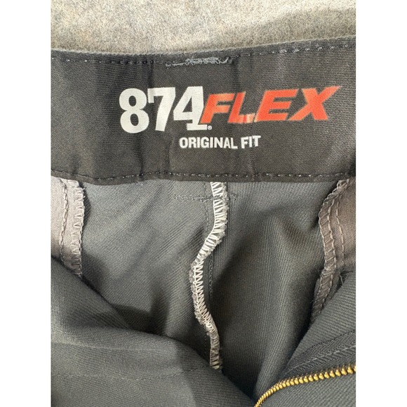 Dickies 874‎ FLEX Original Fit Work Pants Men's 34x26 Gray Flat Front - Picture 4 of 9
